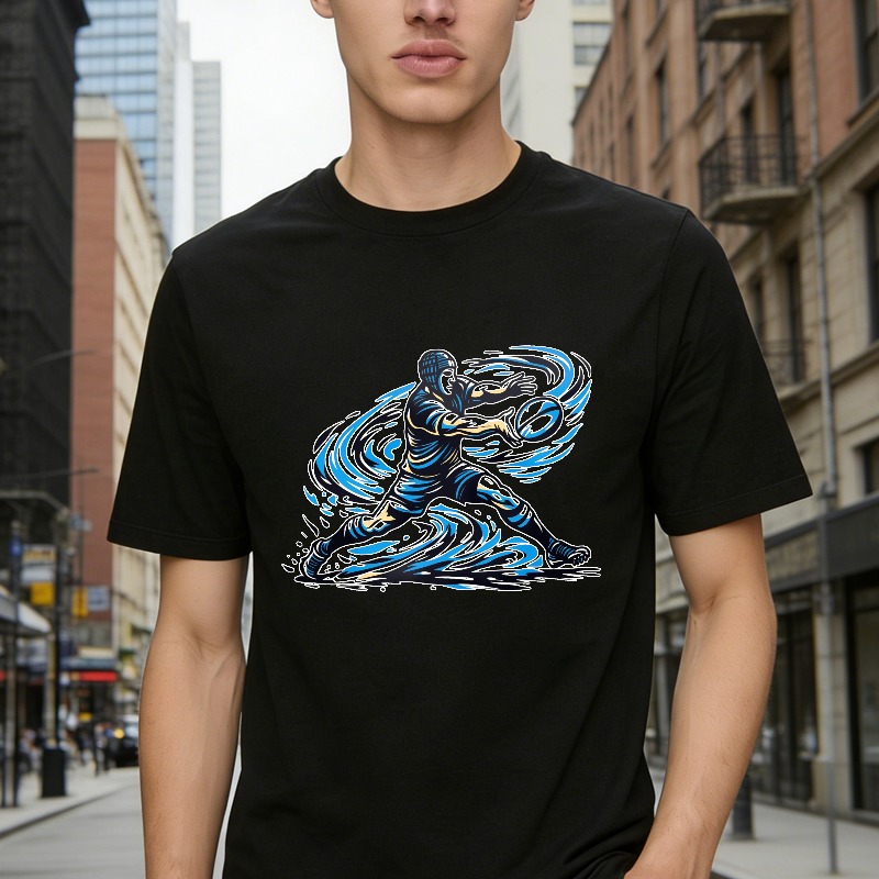 Water Elemental Warrior Design Unisex Classic T-shirt
