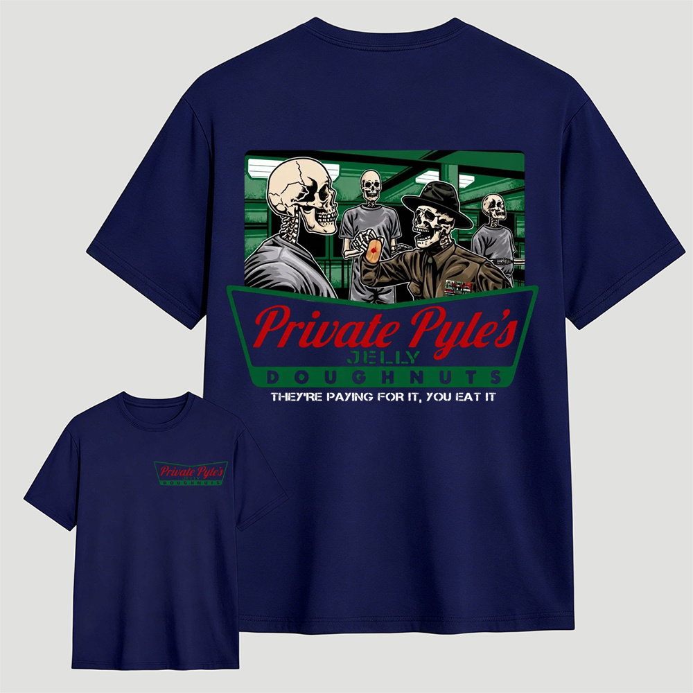  "They're Paying For It, You Eat It" Skeleton Military Graphic T-Shirt 
