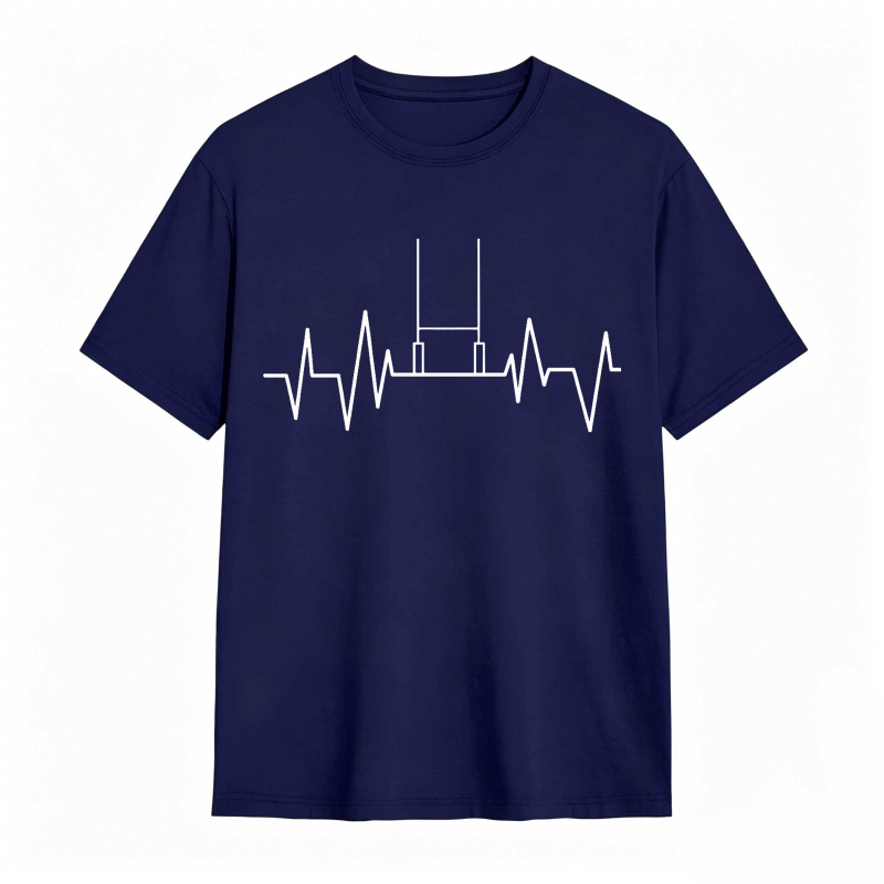 Heartbeat With Goalpost Design Unisex Classic T-shirt