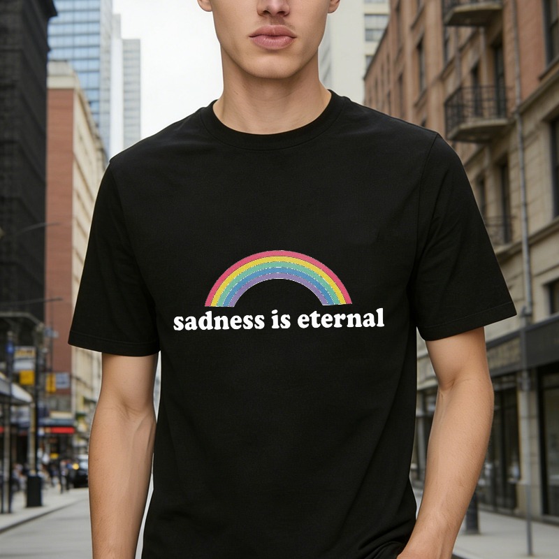 Sadness Is Eternal Rainbow Graphic T-shirt