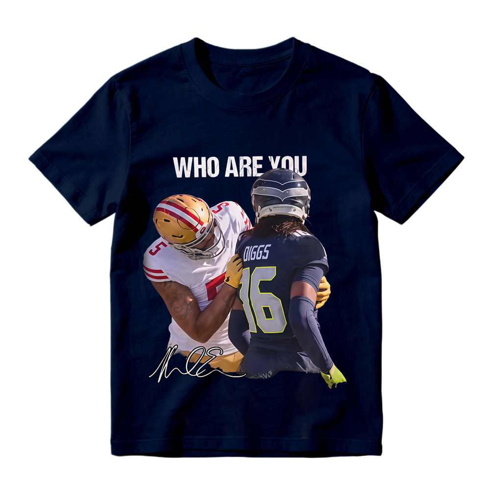 Who Are You Football Player Autograph Graphic T-Shirt 