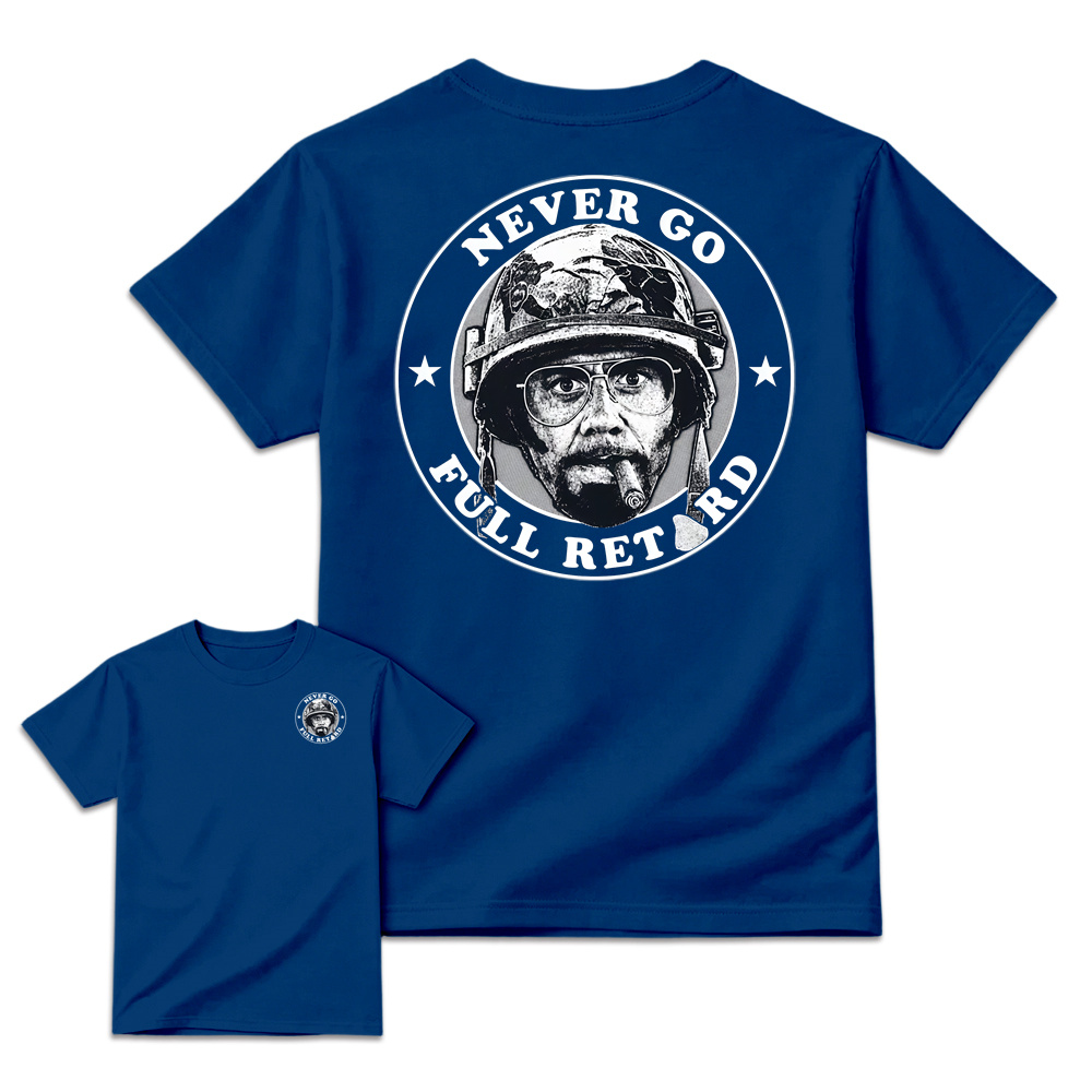 Tropic Thunder Kirk Lazarus Never Go Full Retard Meme Tshirt