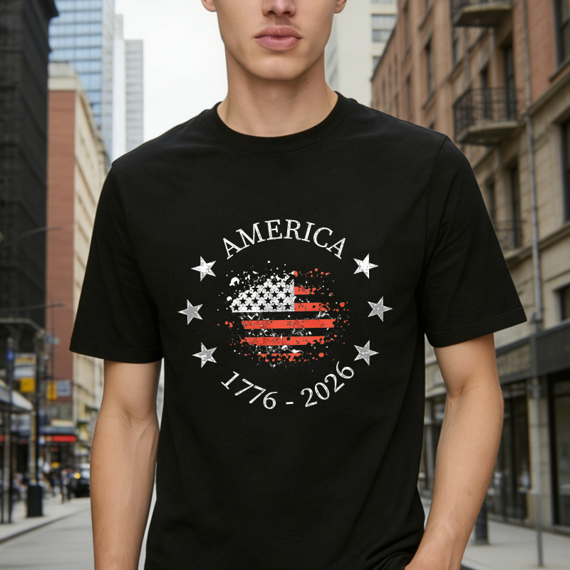 America Flag 1776 2026 Stars And Stripes Patriotic Design Unisex Classic T-shirt