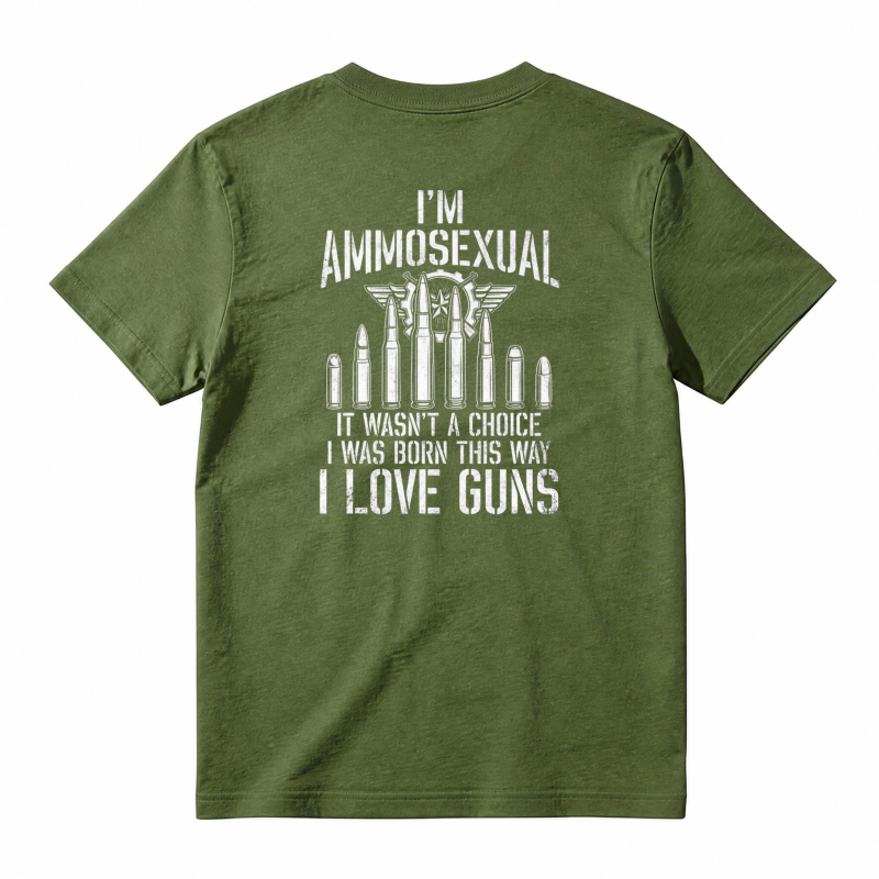I Love Guns Ammosexual Born This Way Bullet Graphic Unisex Classic T-shirt