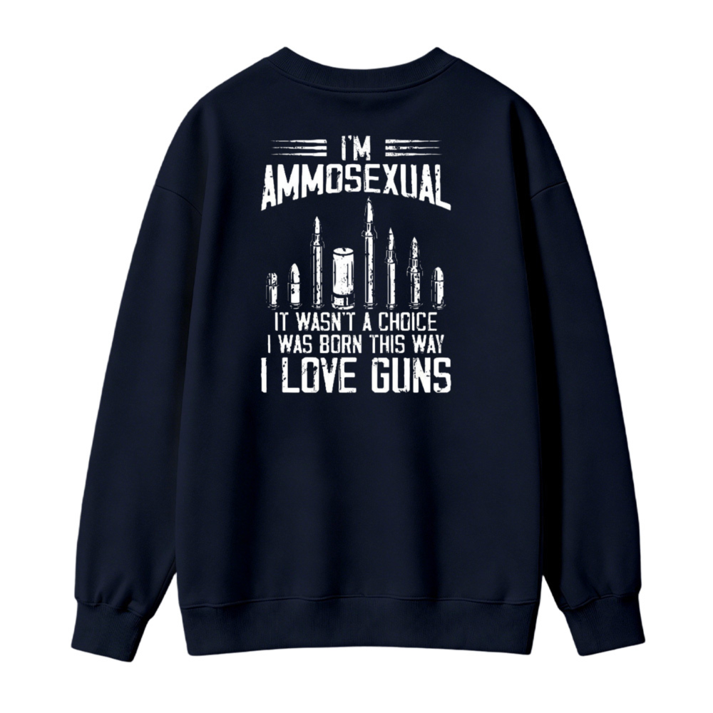 I Love Guns Ammunition Graphic Print Sweatshirt