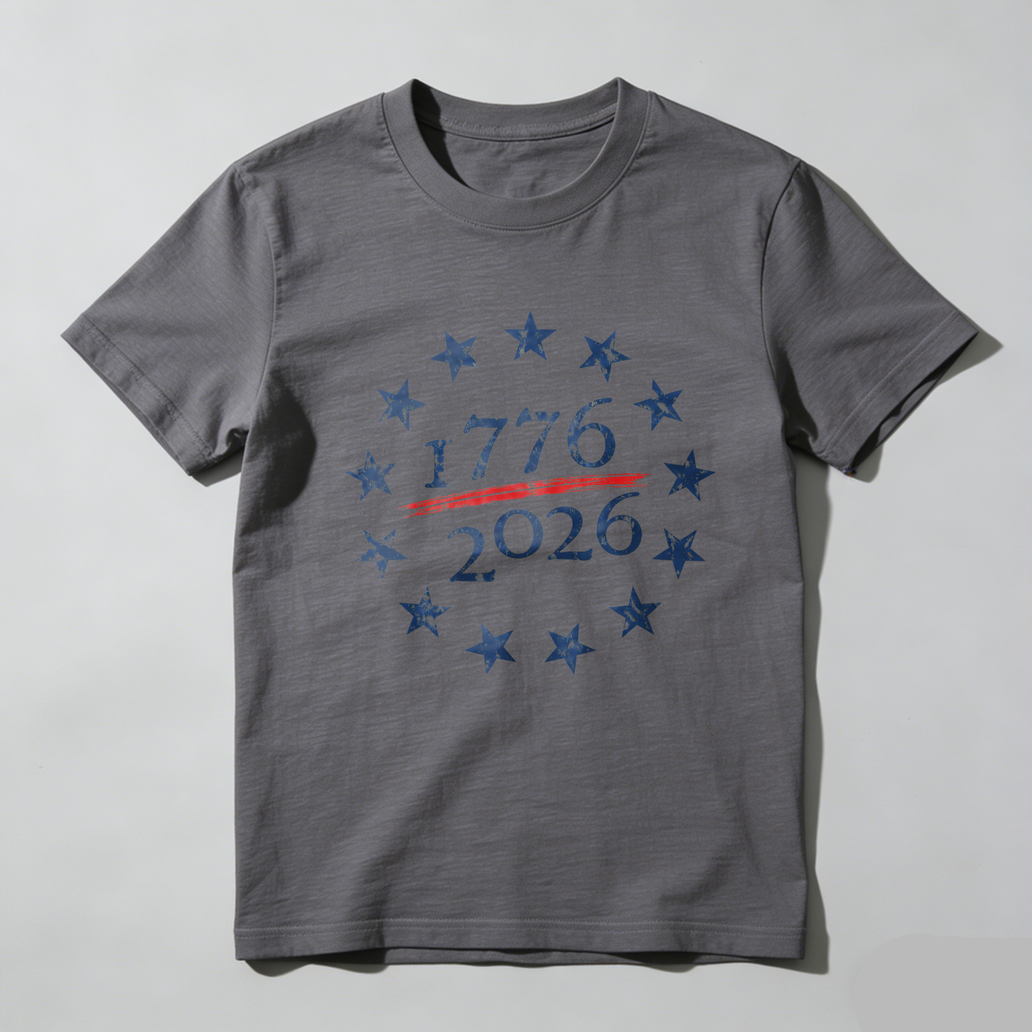 1776 To 2026 American Independence Day Celebration T-Shirt With Stars And Stripes Design For Patriotic Events And National Holidays
