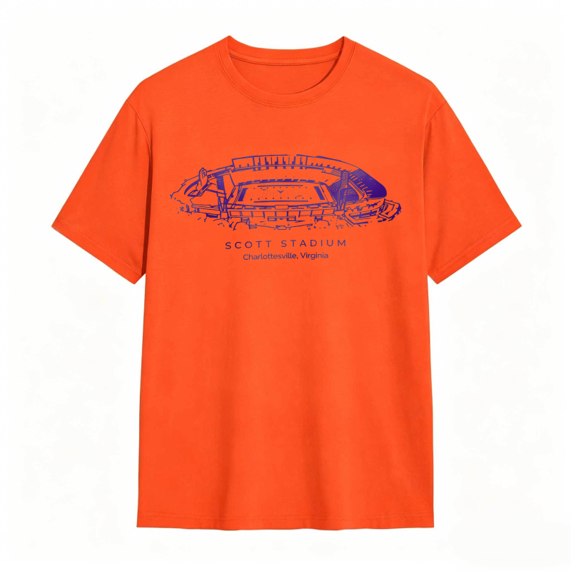 Scott Stadium Charlottesville Virginia Stadium Graphic T-shirt