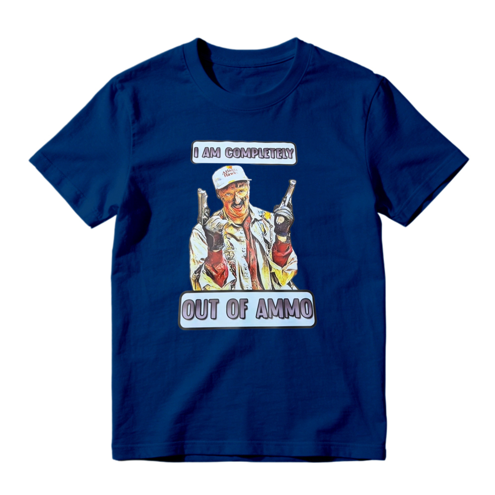 I Am Completely Out Of Ammo Funny Cartoon Character Graphic T-shirt