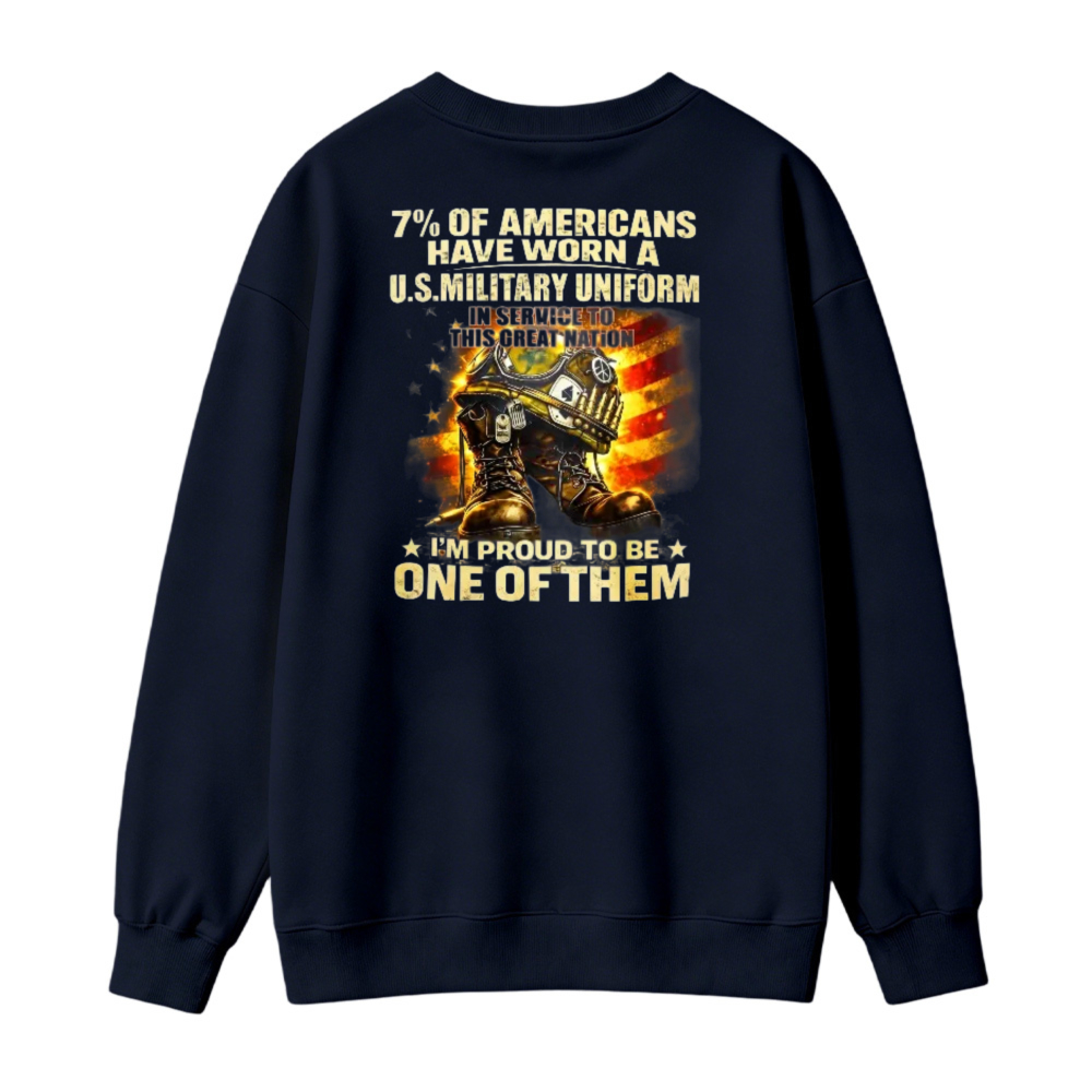 Proud American Military Veteran Service Graphic Sweatshirt