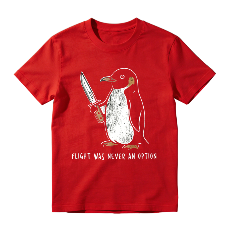 Penguin Holding Knife Flight Was Never An Option  Classic T-shirt