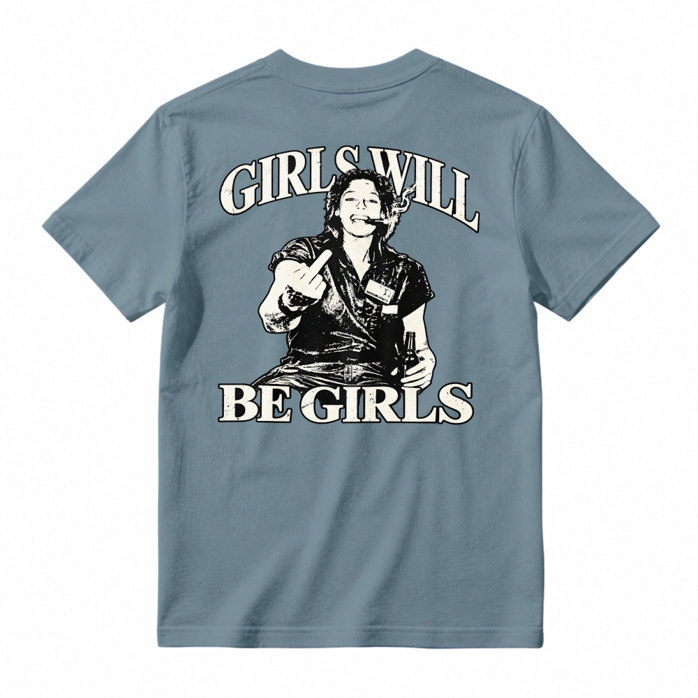 Girls Will Be Girls Vintage Retro Graphic Unisex Classic T-shirt