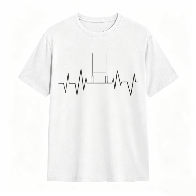 Heartbeat With Goalpost Design Unisex Classic T-shirt