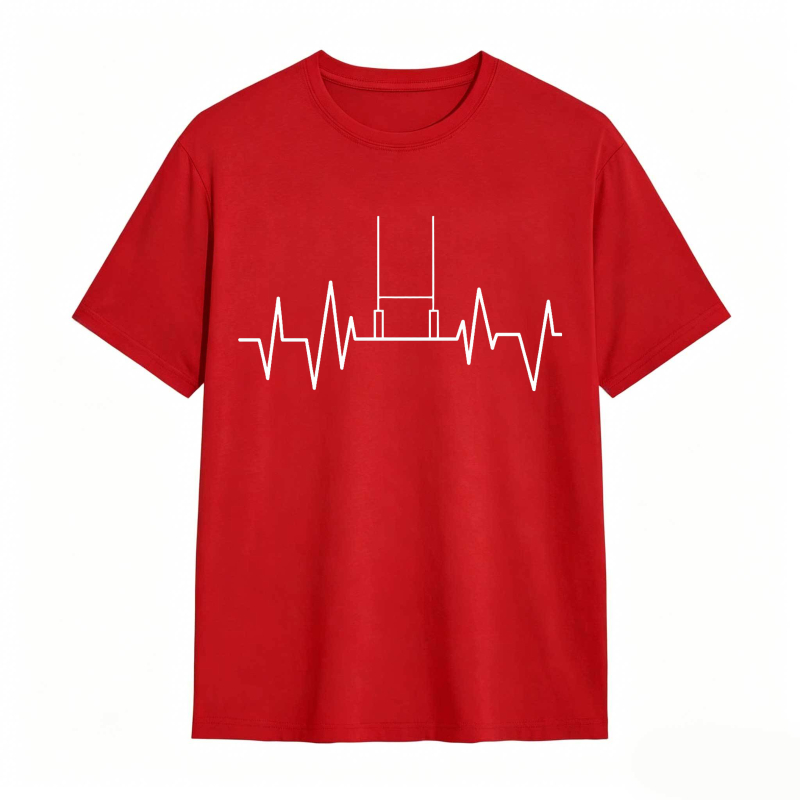 Heartbeat With Goalpost Design Unisex Classic T-shirt