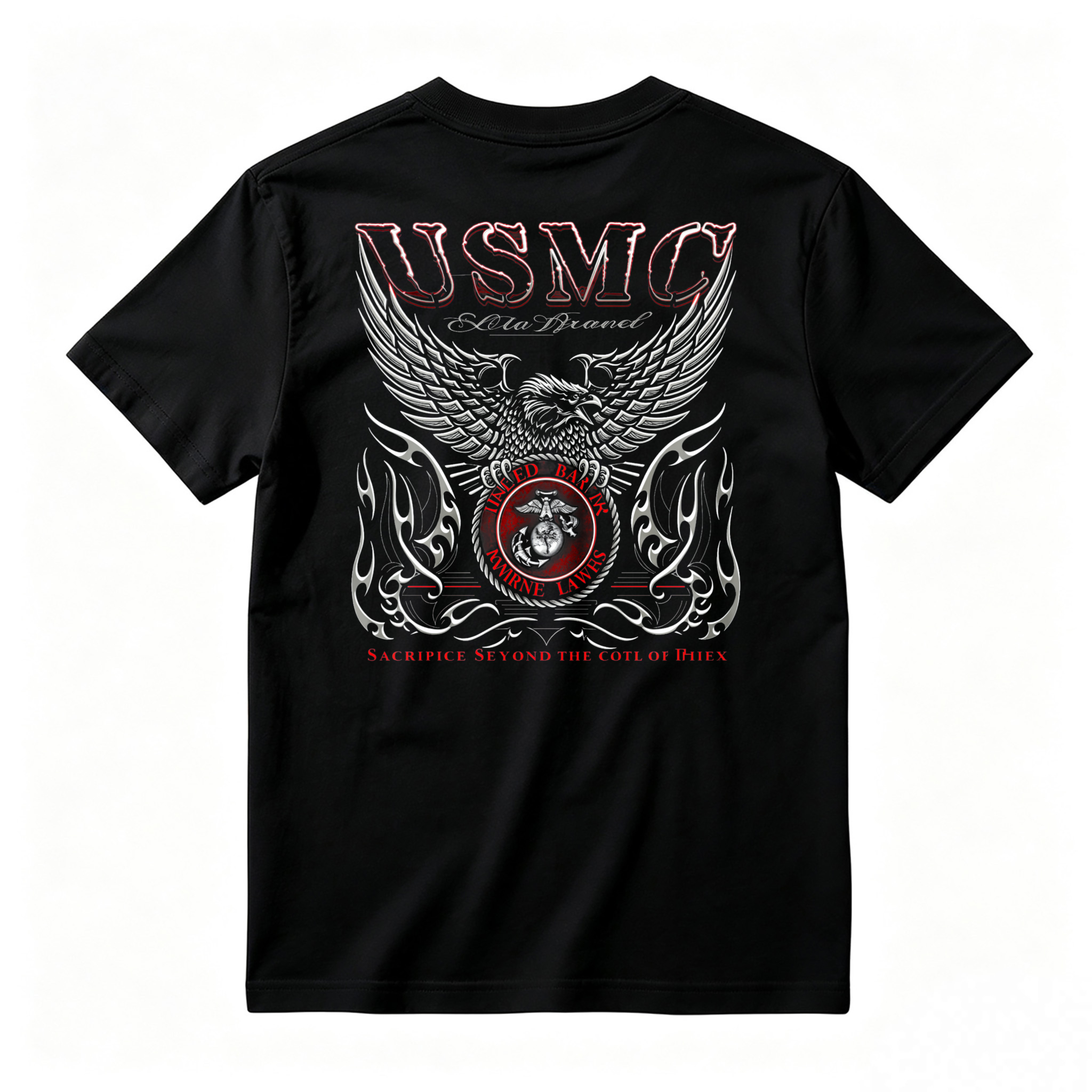 Usmc Eagle Globe And Anchor Wings Graphic T-shirt