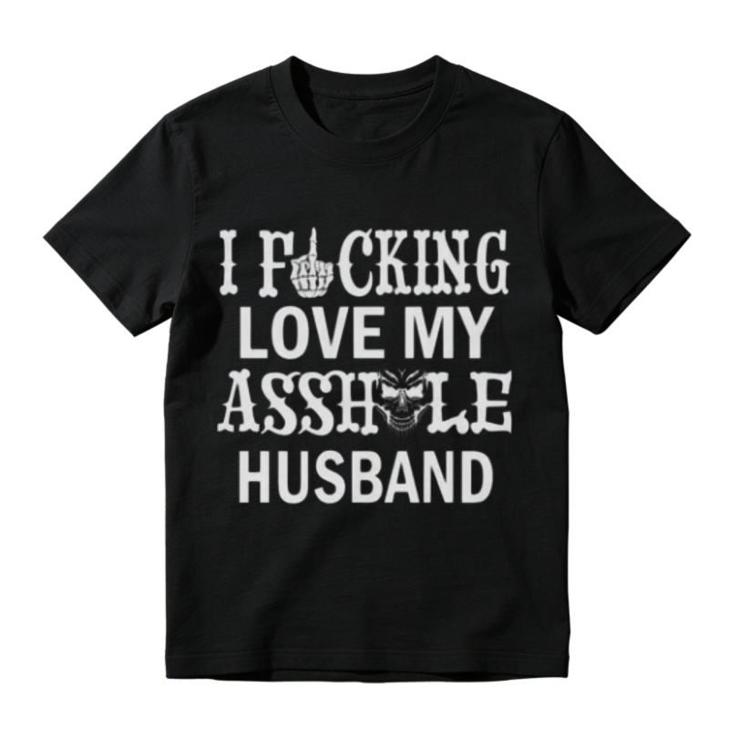 Funny I Love My Husband Graphic Tee T-shirt
