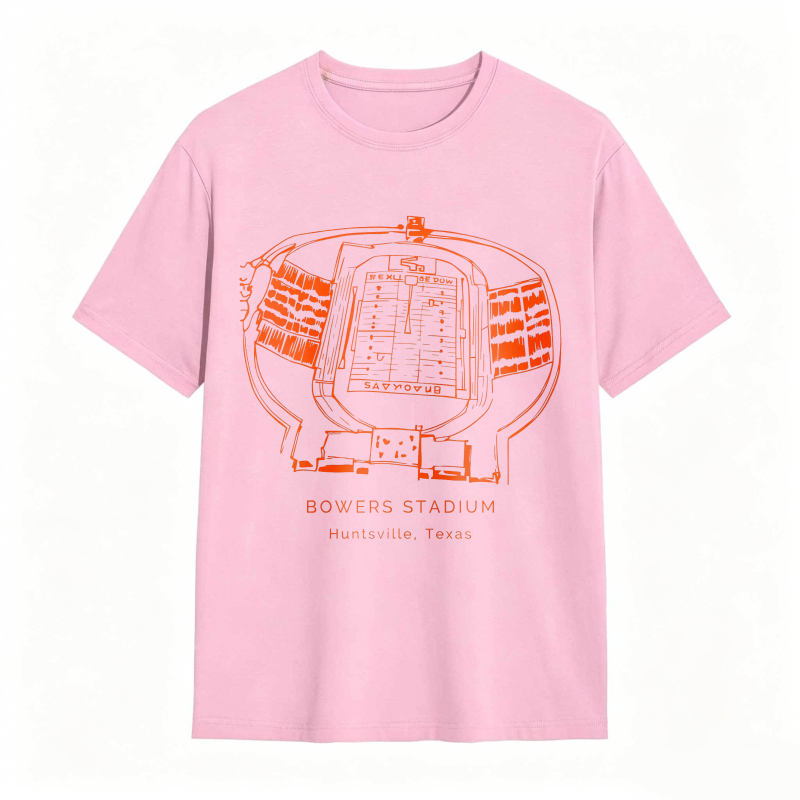 Bowers Stadium Huntsville Texas Arena Map Design T-shirt