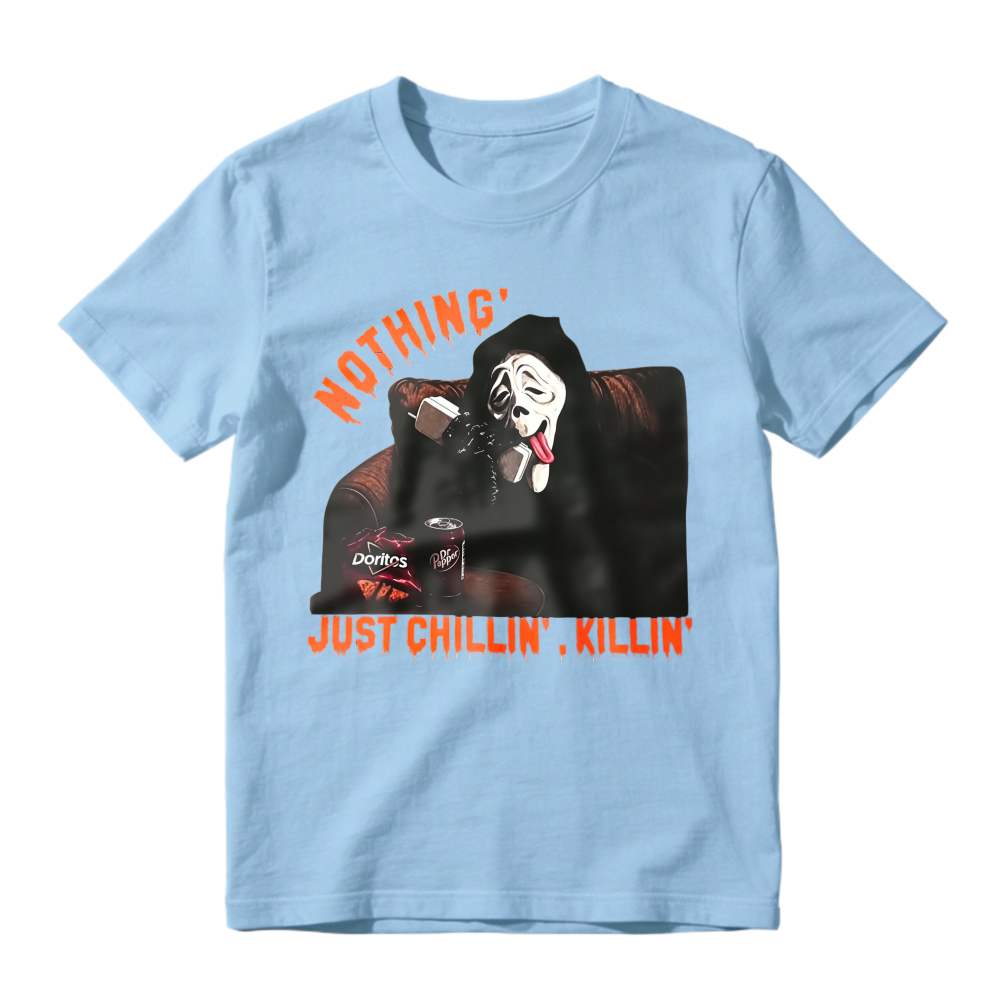 Nothing Just Chillin Killin Ghost Face Mask Horror Movie Parody Unisex Classic T-shirt