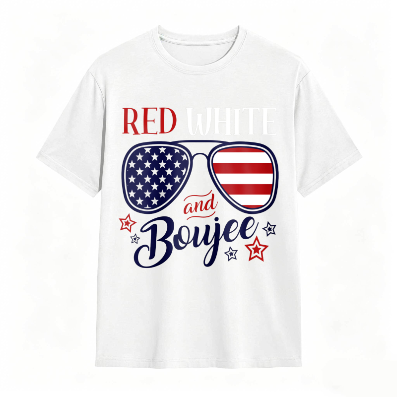 Red White And Booyah American Flag Sunglasses Design Unisex Classic T-shirt
