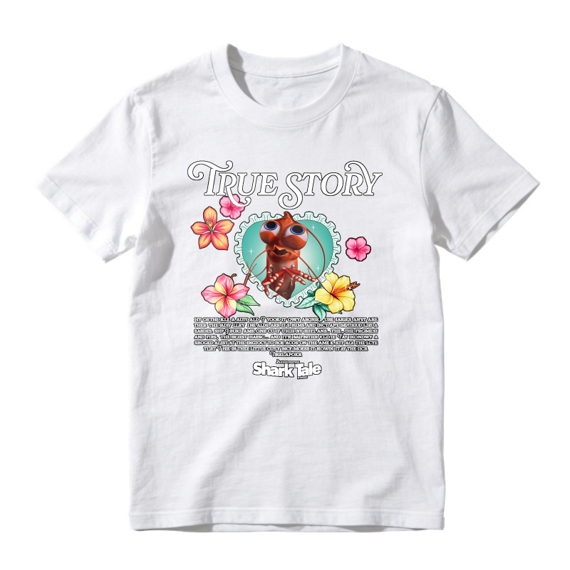 True Story Shark Tale Movie Quote Lobster Flower Graphic Unisex Classic T-shirt