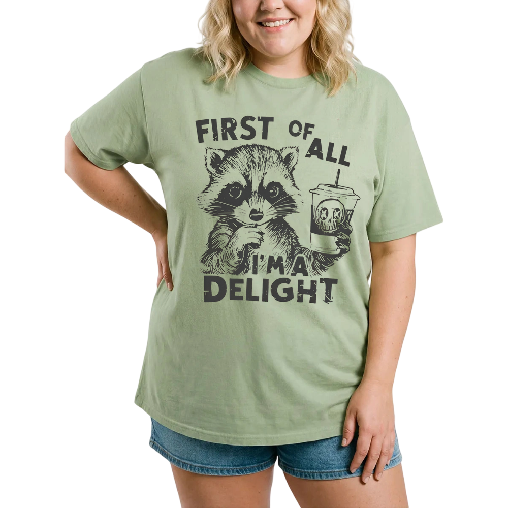 Vintage First Of All I Am Delight Tee
