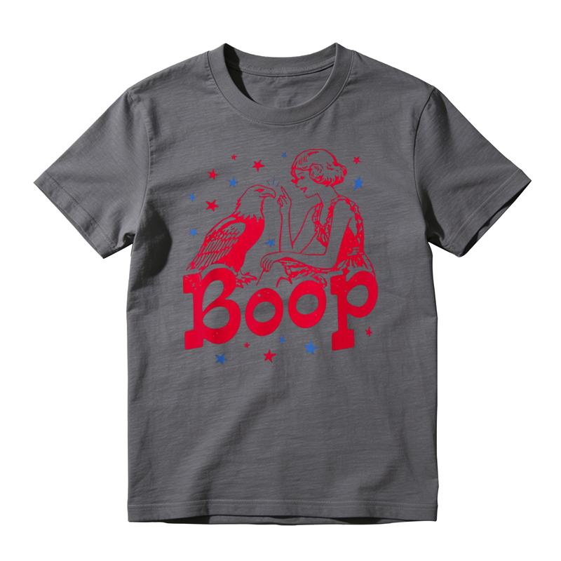 Boop The Eagle Retro America 4th of July Patriotic Graphic T-Shirt