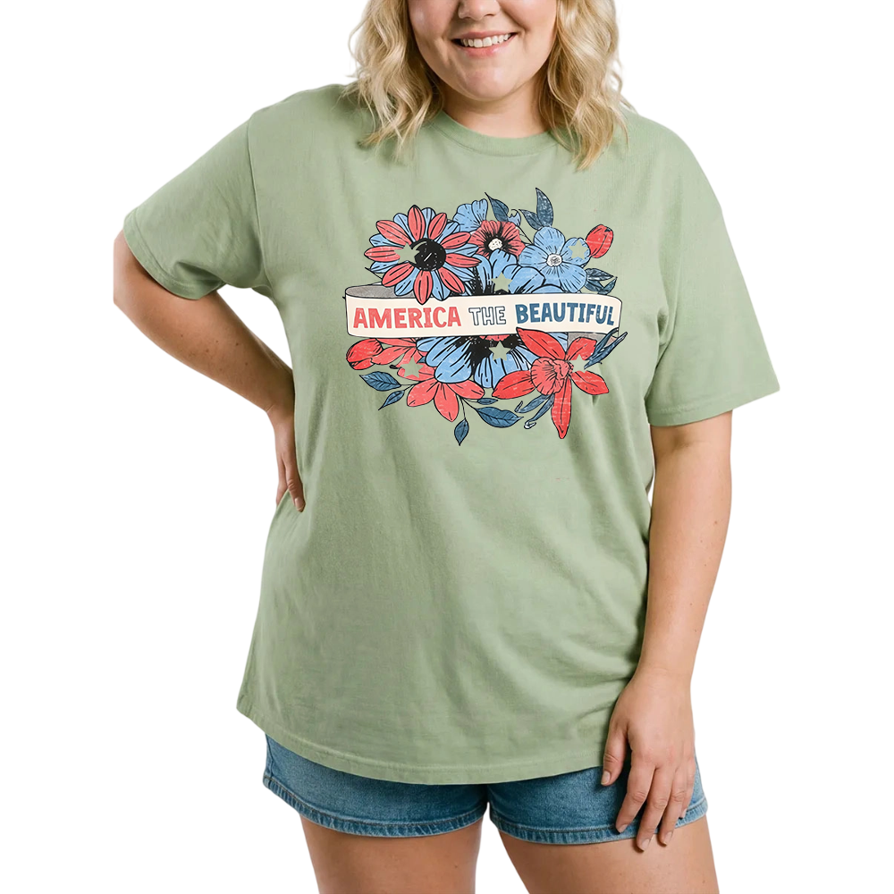 Vintage America The Beautiful Oversize Graphic Tee