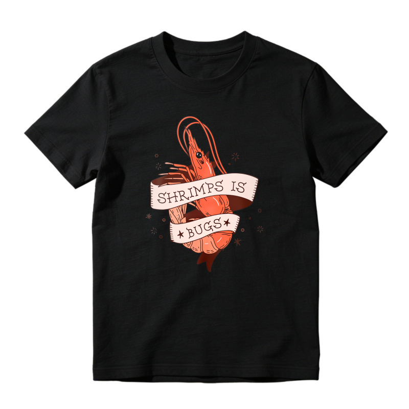 Shrimps Is Bugs Shrimp Heart Banner Graphic Unisex Classic T-shirt