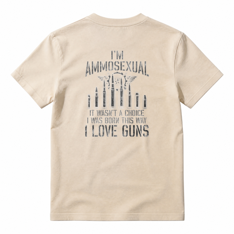 I Love Guns Ammosexual Born This Way Bullet Graphic Unisex Classic T-shirt
