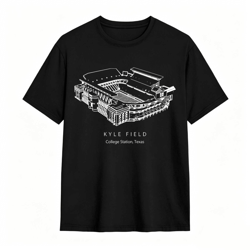 Kyle Field College Station Texas Stadium Graphic T-shirt