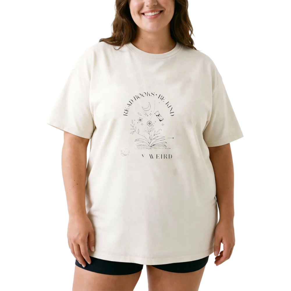 Read Books Be Kind Be Weird tshirt 100% cotton