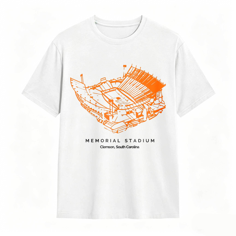 Memorial Stadium Clemson South Carolina Stadium Graphic T-shirt