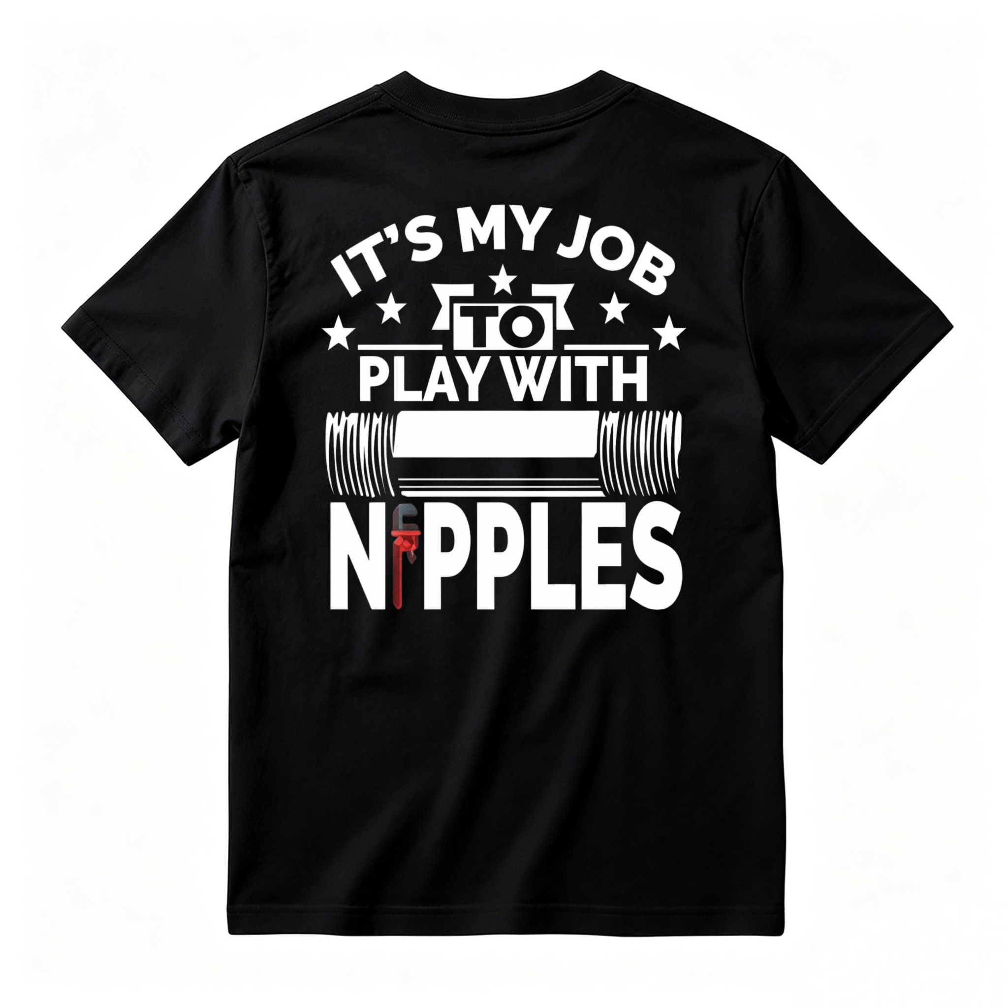 Its My Job To Play With Nipples Barbell Weightlifting Gym Humor T-shirt