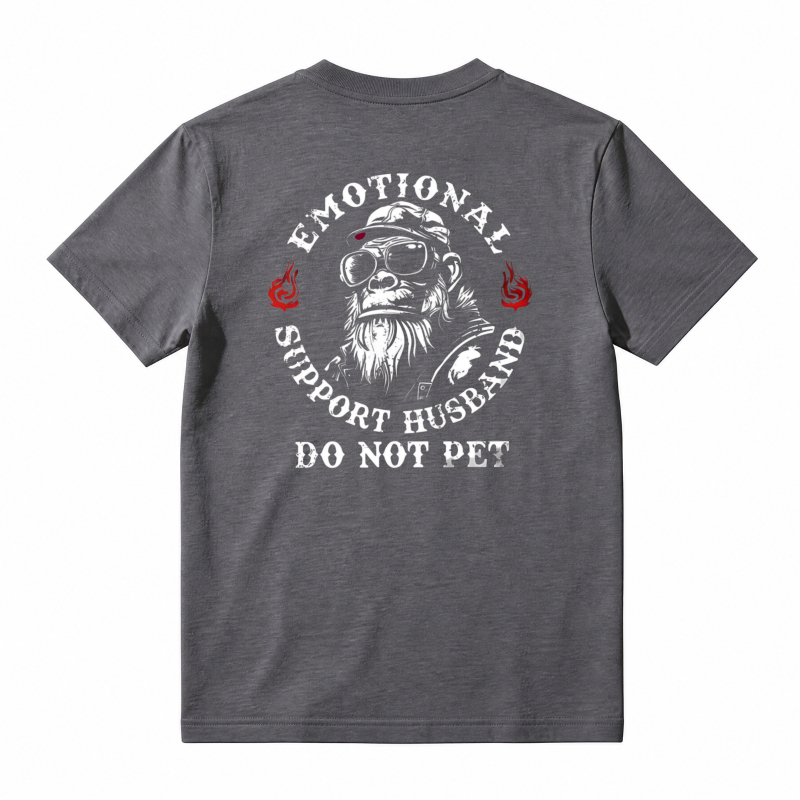 Emotional Support Husband Do Not Pet Monkey Graphic Unisex Classic T-shirt
