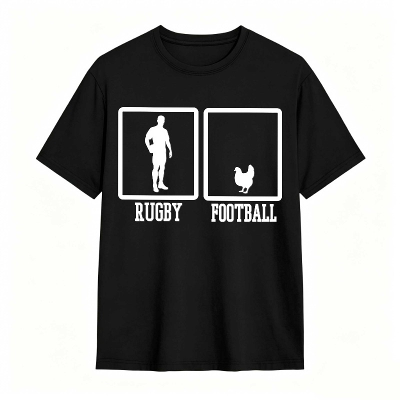 Rugby Vs Football Silhouette Comparison Unisex Classic T-shirt