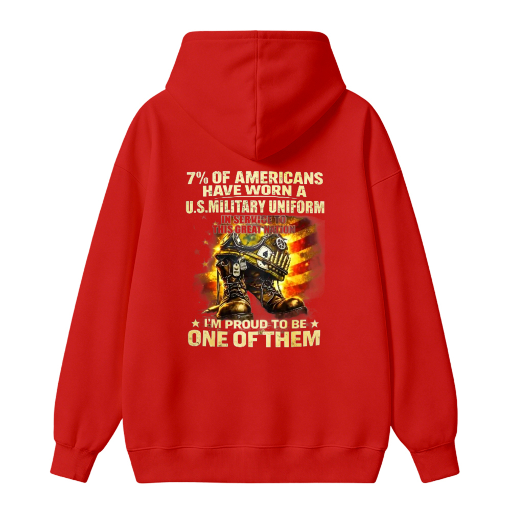 Proud American Military Veteran Service Graphic Hoodie