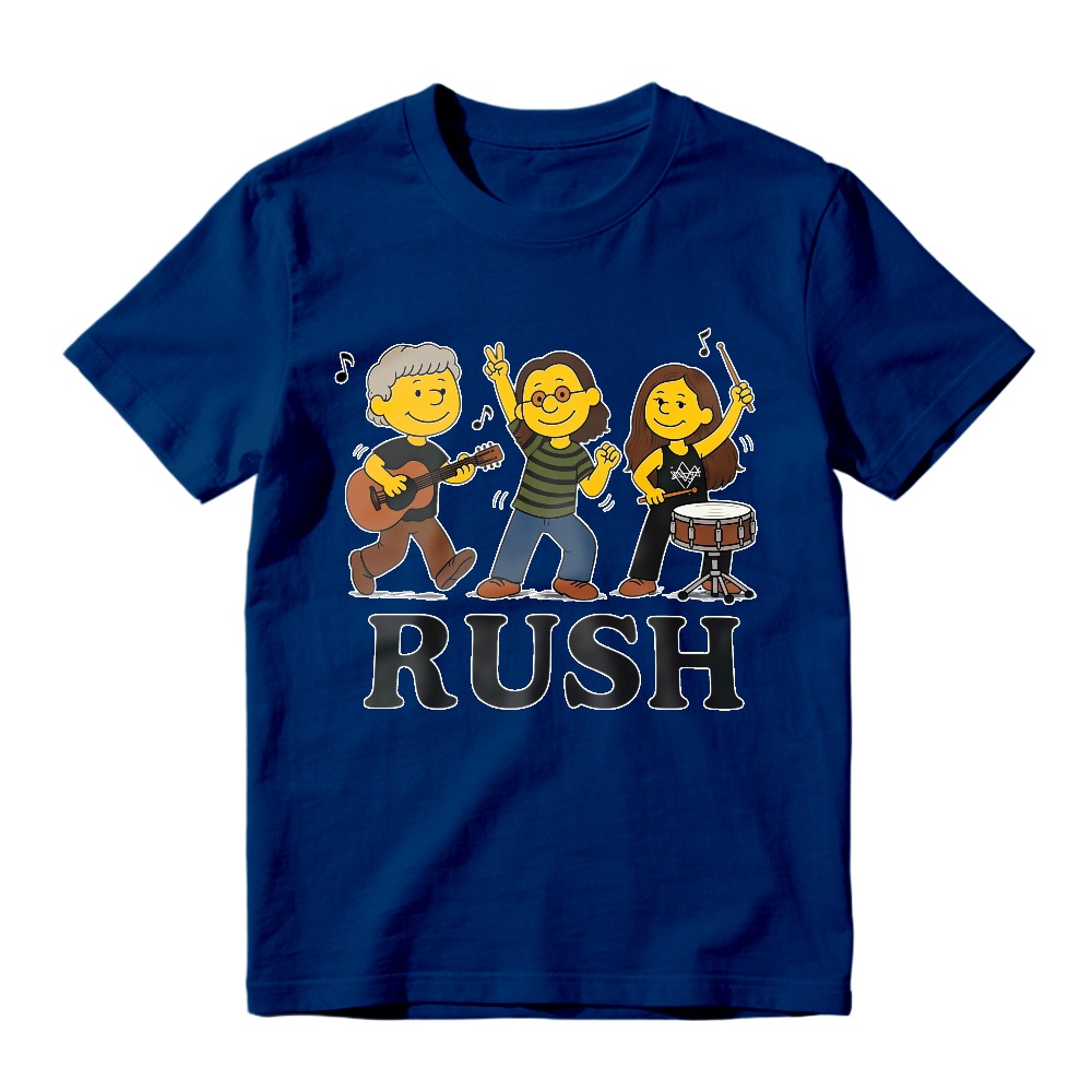 Rush Band Cartoon Characters Music Group Unisex Classic T-shirt