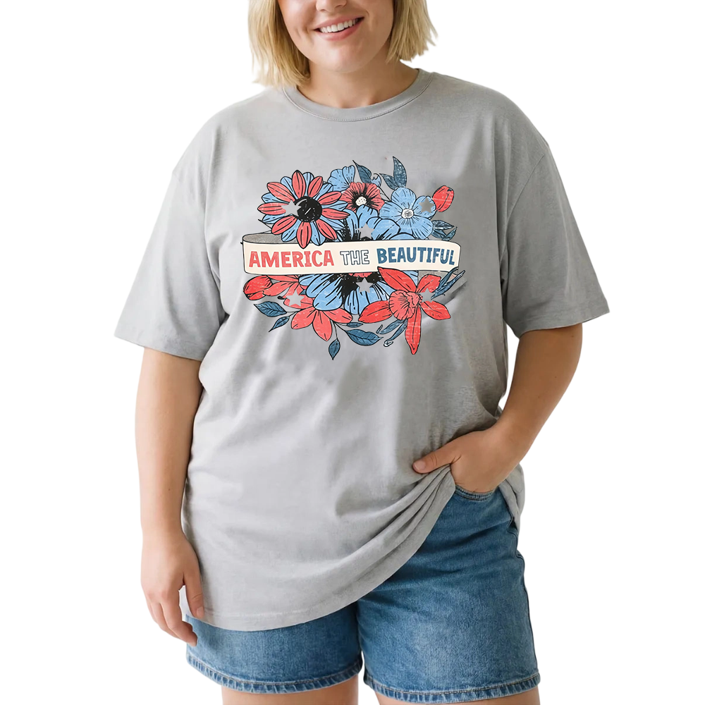 Vintage America The Beautiful Oversize Graphic Tee