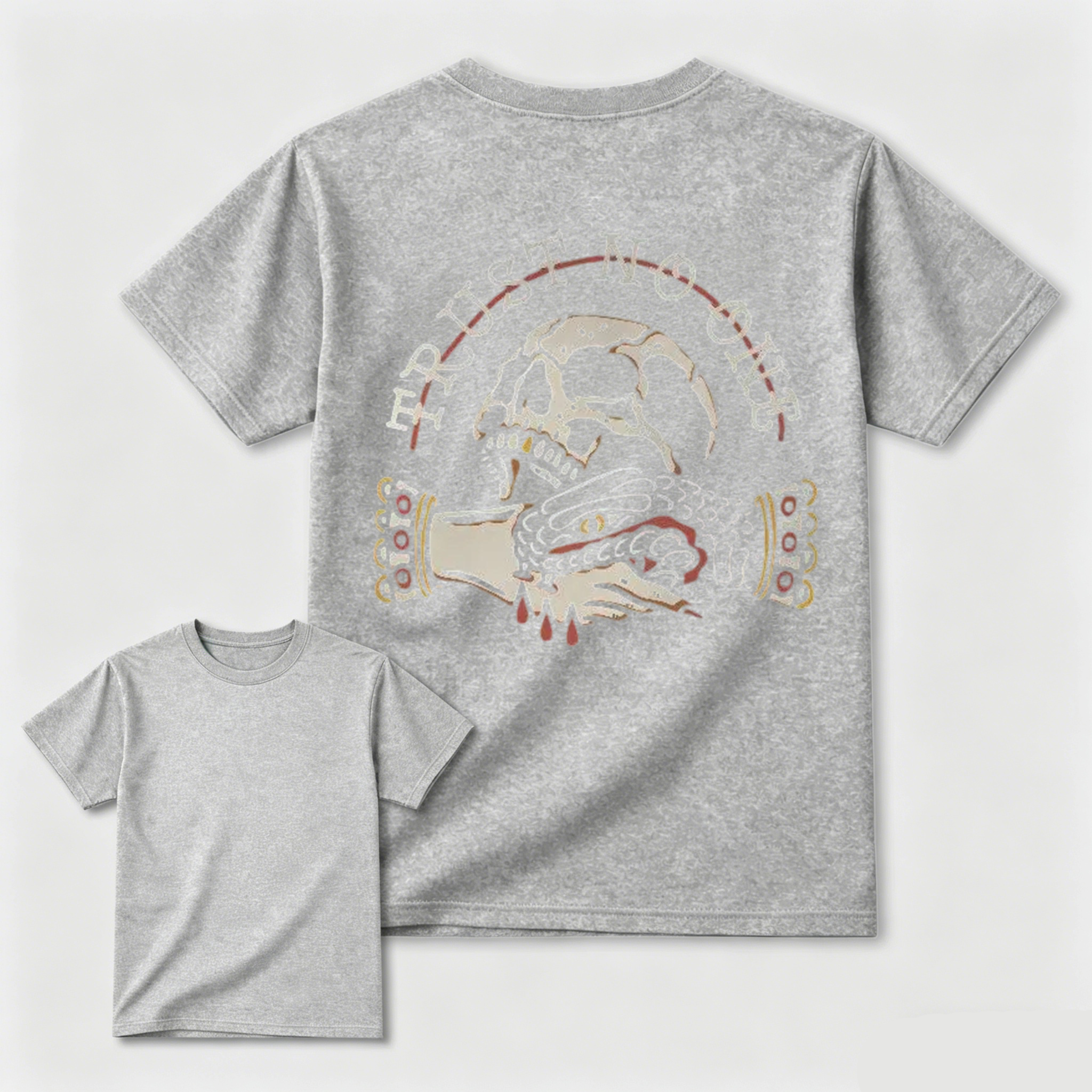 Trust No One Skull Snake Traditional Tattoo Graphic Tee