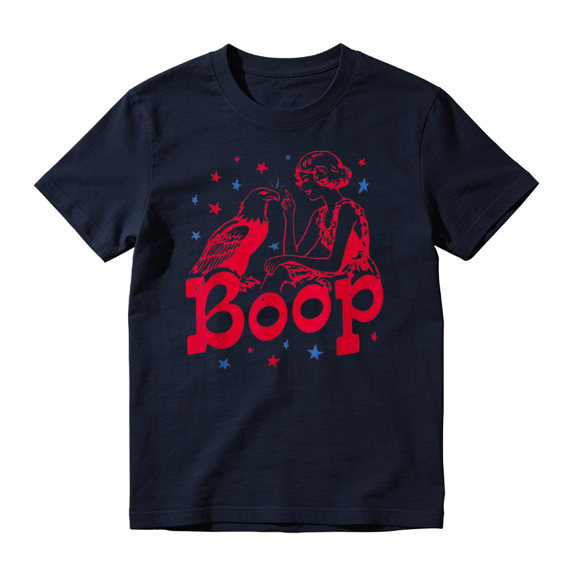 Boop The Eagle Retro America 4th of July Patriotic Graphic T-Shirt