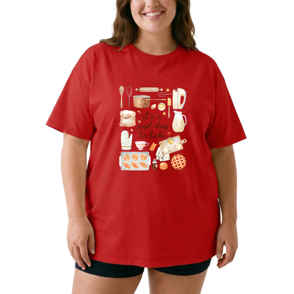 Baking Tools And Desserts Pattern tshirt 100% cotton