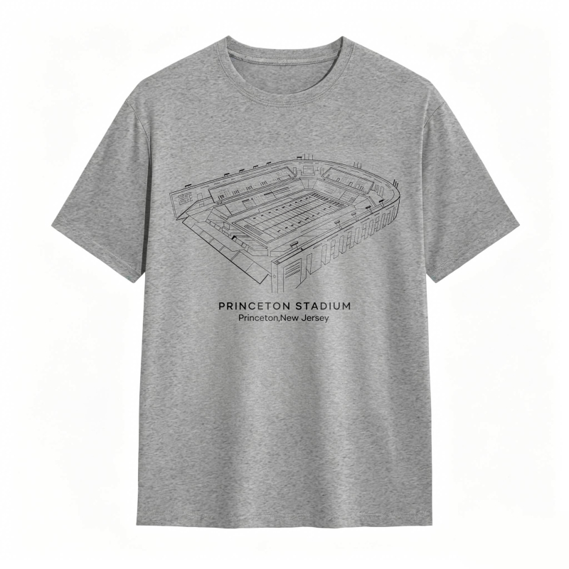 Princeton Stadium Architectural Line Drawing Princeton New Jersey T-shirt