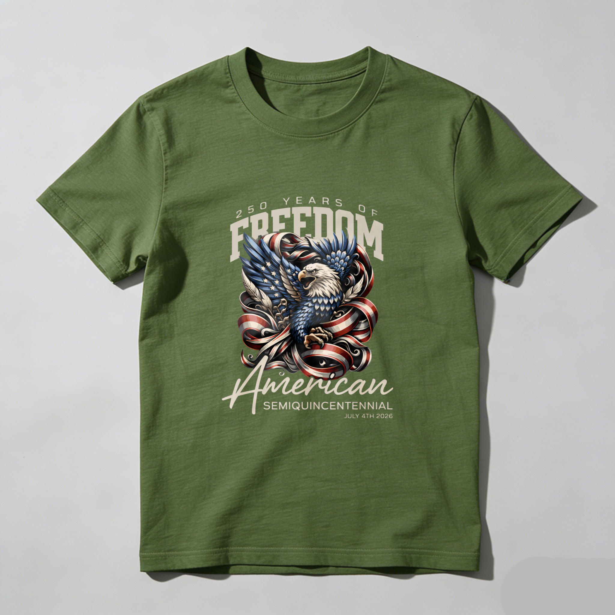 250 Years Of Freedom American Semiquincentennial Eagle Patriotic T-Shirt May 4th 2026