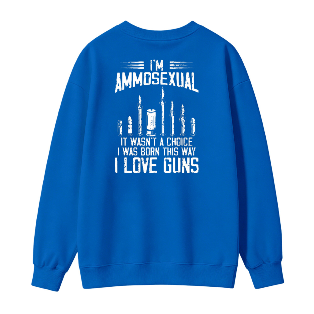 I Love Guns Ammunition Graphic Print Sweatshirt