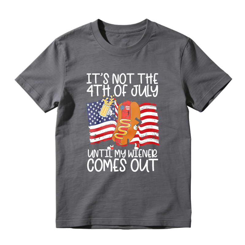 Fourth Of July Hot Dog And American Flag Design Unisex Classic T-shirt