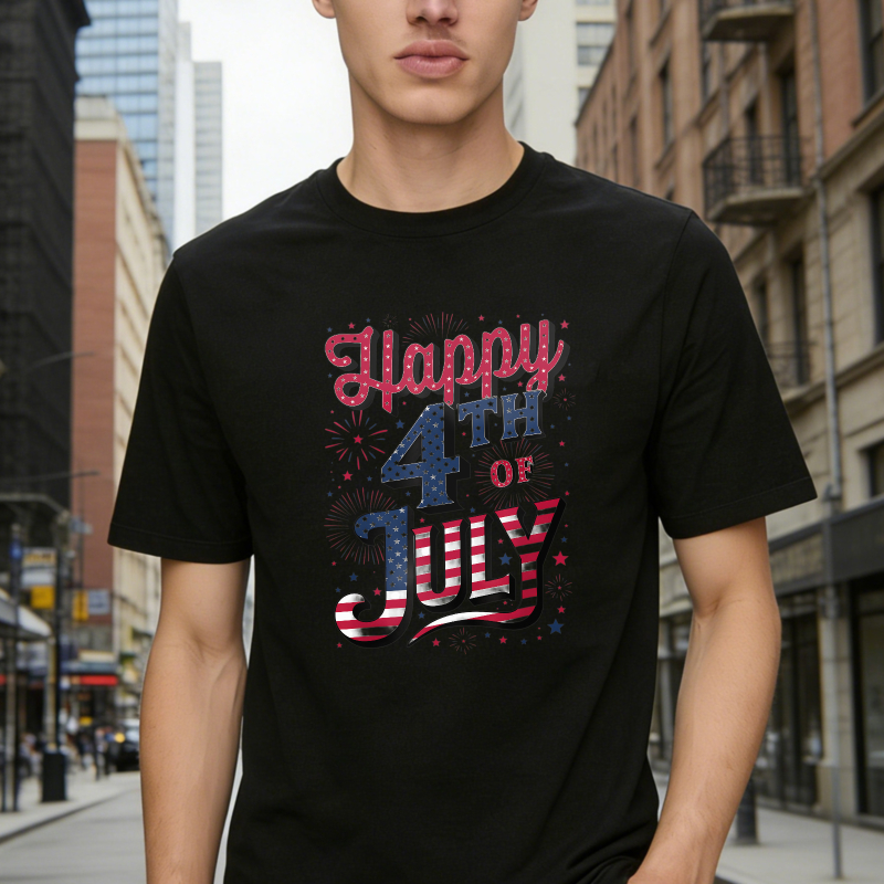Happy 4th Of July Patriotic Design Unisex Classic T-shirt