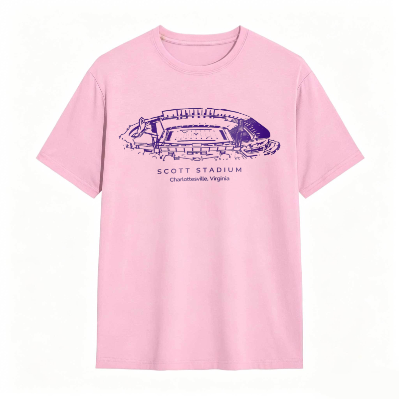 Scott Stadium Charlottesville Virginia Stadium Graphic T-shirt