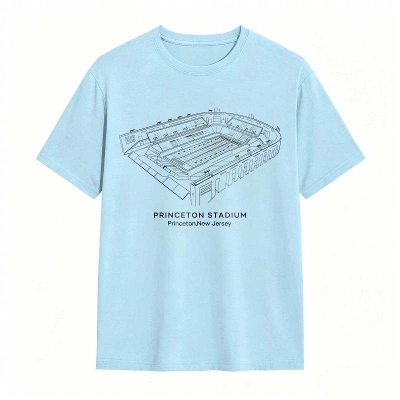 Princeton Stadium Architectural Line Drawing Princeton New Jersey T-shirt
