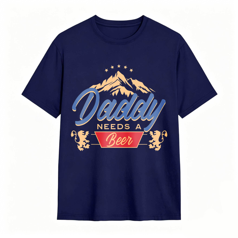 Mountain And Beer Text Design Unisex Classic T-shirt
