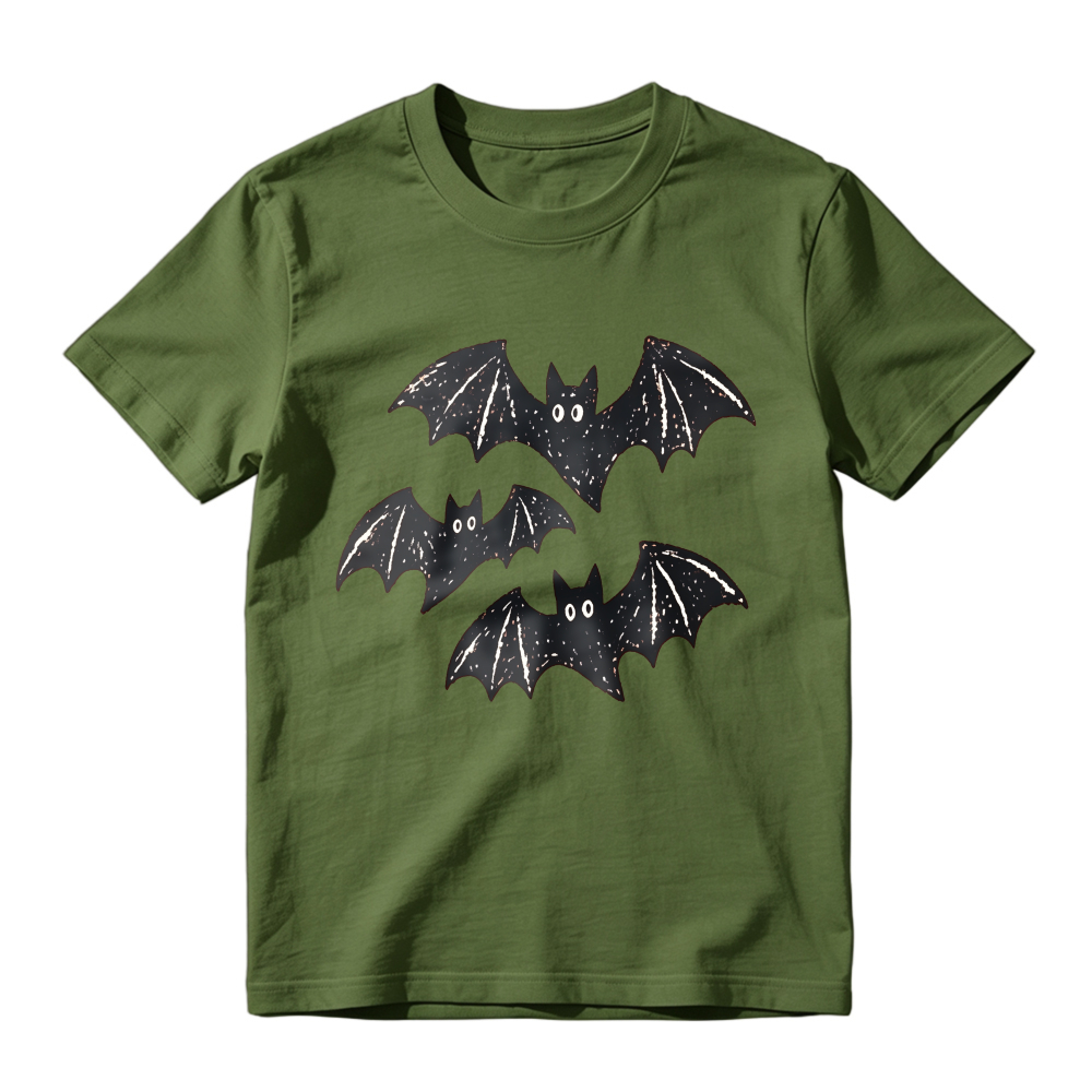 Starry Night Bat Silhouette Graphic Unisex Classic T-shirt