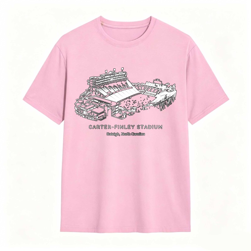 Carter Finley Stadium Raleigh North Carolina Stadium Line Art Design T-shirt